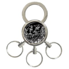 Skeletons - Halloween 3-ring Key Chains by Valentinaart