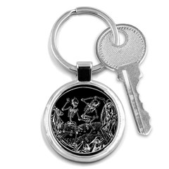 Skeletons - Halloween Key Chains (round)  by Valentinaart