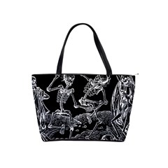 Skeletons - Halloween Shoulder Handbags by Valentinaart