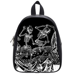 Skeletons - Halloween School Bag (small) by Valentinaart