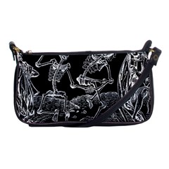 Skeletons - Halloween Shoulder Clutch Bags by Valentinaart