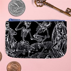 Skeletons - Halloween Large Coin Purse by Valentinaart