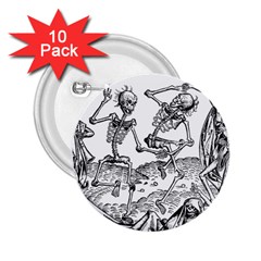 Skeletons - Halloween 2.25  Buttons (10 pack) 