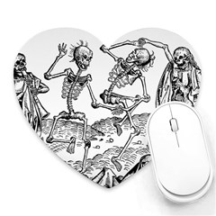 Skeletons - Halloween Heart Mousepads by Valentinaart