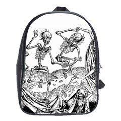 Skeletons - Halloween School Bag (large) by Valentinaart