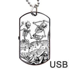 Skeletons - Halloween Dog Tag USB Flash (Two Sides)