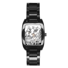 Skeletons - Halloween Stainless Steel Barrel Watch