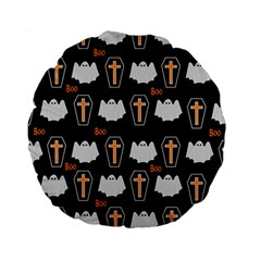 Ghost And Chest Halloween Pattern Standard 15  Premium Round Cushions by Valentinaart