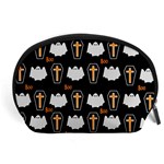 Ghost and chest Halloween pattern Accessory Pouches (Large)  Front