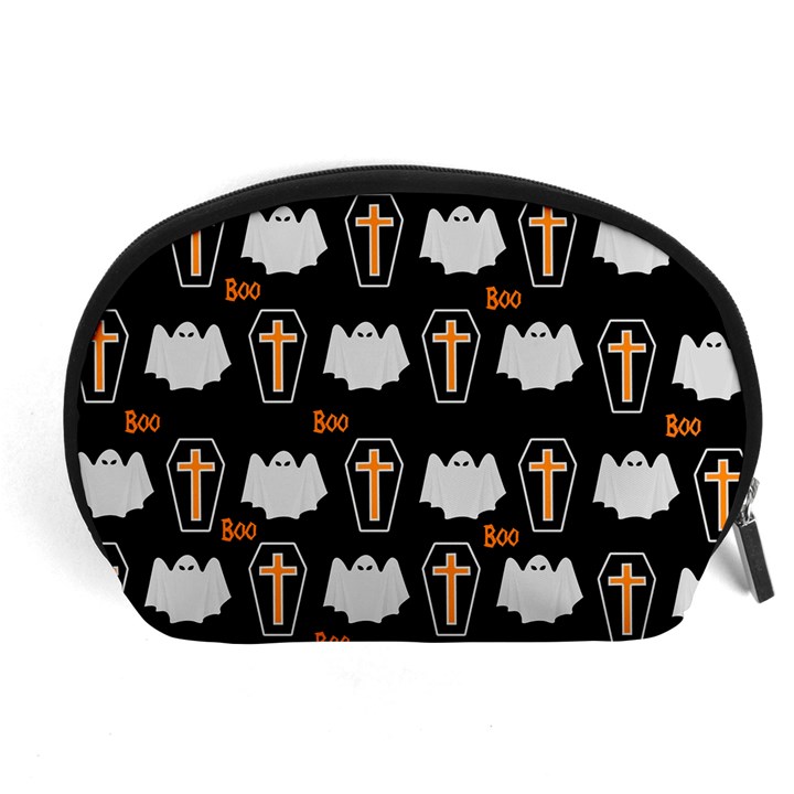 Ghost and chest Halloween pattern Accessory Pouches (Large) 