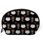 Ghost and chest Halloween pattern Accessory Pouches (Large)  Back