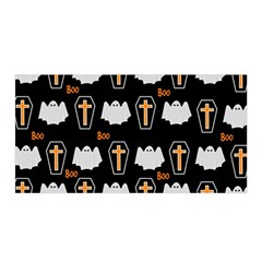 Ghost And Chest Halloween Pattern Satin Wrap by Valentinaart