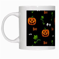 Pumpkins - Halloween Pattern White Mugs by Valentinaart