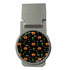 Pumpkins - Halloween Pattern Money Clips (round)  by Valentinaart