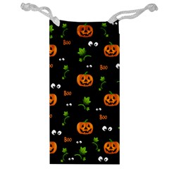 Pumpkins - Halloween Pattern Jewelry Bag by Valentinaart