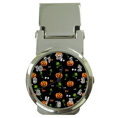 Pumpkins - Halloween Pattern Money Clip Watches by Valentinaart