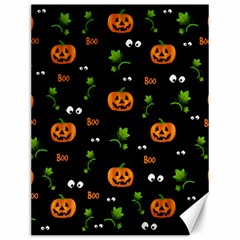 Pumpkins - Halloween Pattern Canvas 12  X 16   by Valentinaart