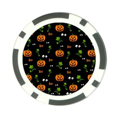 Pumpkins - Halloween Pattern Poker Chip Card Guard (10 Pack) by Valentinaart