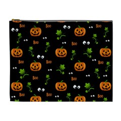 Pumpkins - Halloween Pattern Cosmetic Bag (xl) by Valentinaart