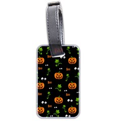 Pumpkins - Halloween Pattern Luggage Tags (two Sides) by Valentinaart