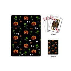 Pumpkins - Halloween Pattern Playing Cards (mini)  by Valentinaart