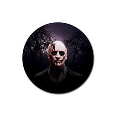 Zombie Rubber Round Coaster (4 Pack)  by Valentinaart