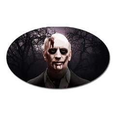 Zombie Oval Magnet by Valentinaart