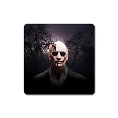 Zombie Square Magnet by Valentinaart