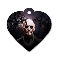 Zombie Dog Tag Heart (one Side) by Valentinaart