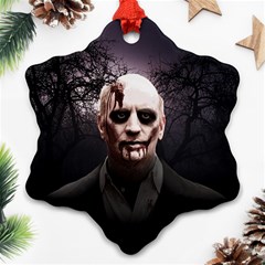 Zombie Snowflake Ornament (two Sides) by Valentinaart