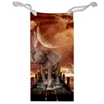 Cute Baby Elephant On A Jetty Jewelry Bag