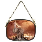 Cute Baby Elephant On A Jetty Chain Purses (Two Sides) 