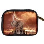 Cute Baby Elephant On A Jetty Digital Camera Cases Back