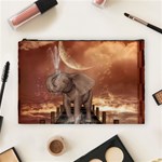 Cute Baby Elephant On A Jetty Cosmetic Bag (Large) 