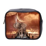 Cute Baby Elephant On A Jetty Mini Toiletries Bag 2-Side