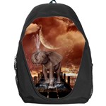 Cute Baby Elephant On A Jetty Backpack Bag