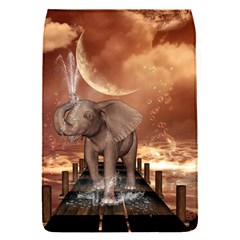 Cute Baby Elephant On A Jetty Flap Covers (s)  by FantasyWorld7