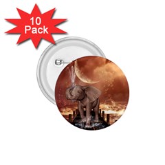 Cute Baby Elephant On A Jetty 1 75  Buttons (10 Pack) by FantasyWorld7