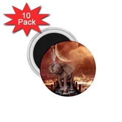 Cute Baby Elephant On A Jetty 1 75  Magnets (10 Pack)  by FantasyWorld7