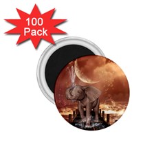 Cute Baby Elephant On A Jetty 1 75  Magnets (100 Pack)  by FantasyWorld7