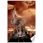 Cute Baby Elephant On A Jetty Canvas 24  x 36  23.35 x34.74  Canvas - 1