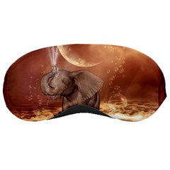 Cute Baby Elephant On A Jetty Sleeping Masks by FantasyWorld7