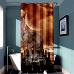 Cute Baby Elephant On A Jetty Shower Curtain 36  x 72  (Stall)  Curtain(36 X72 ) - 33.26 x66.24  Curtain(36 X72 )