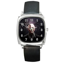 Zombie Square Metal Watch by Valentinaart