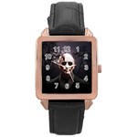 Zombie Rose Gold Leather Watch  Front