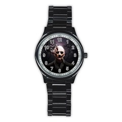 Zombie Stainless Steel Round Watch