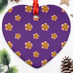 Ditsy Floral Pattern Design Ornament (heart) by dflcprints