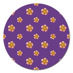 Ditsy Floral Pattern Design Magnet 5  (round) by dflcprints