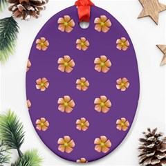 Ditsy Floral Pattern Design Oval Ornament (two Sides) by dflcprints