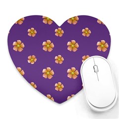 Ditsy Floral Pattern Design Heart Mousepads by dflcprints